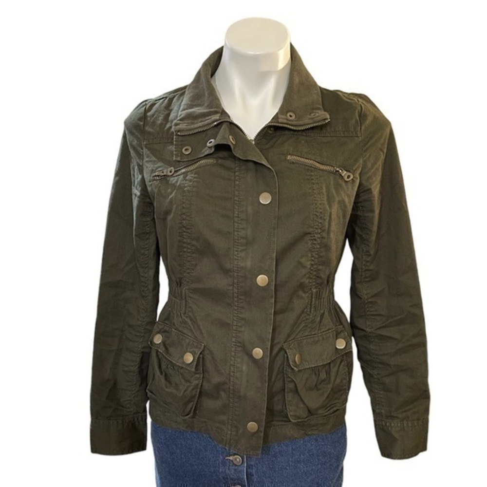 Army green utility jacket